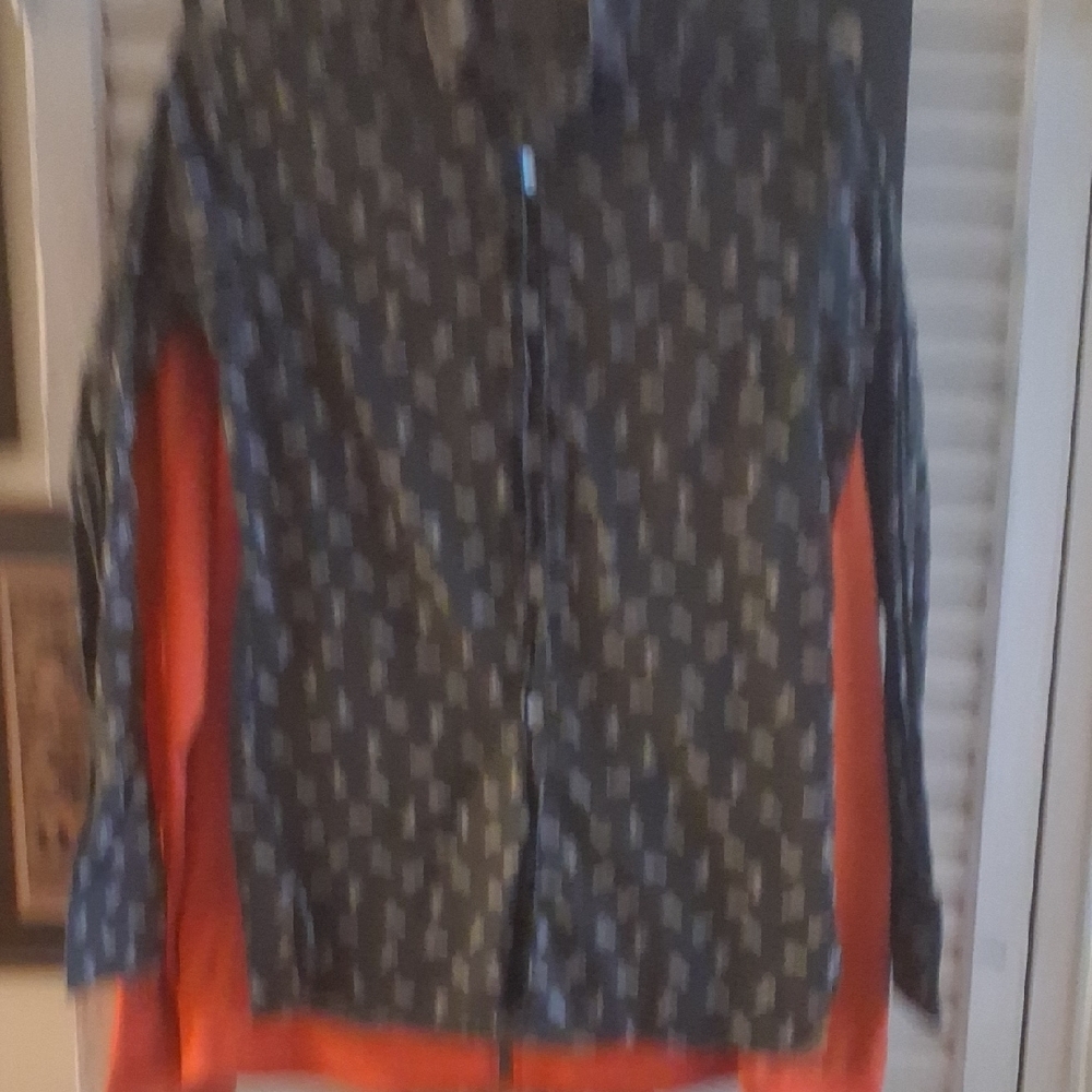 Lanvin Dark Gray Patterned Button Down Shirt - image 3